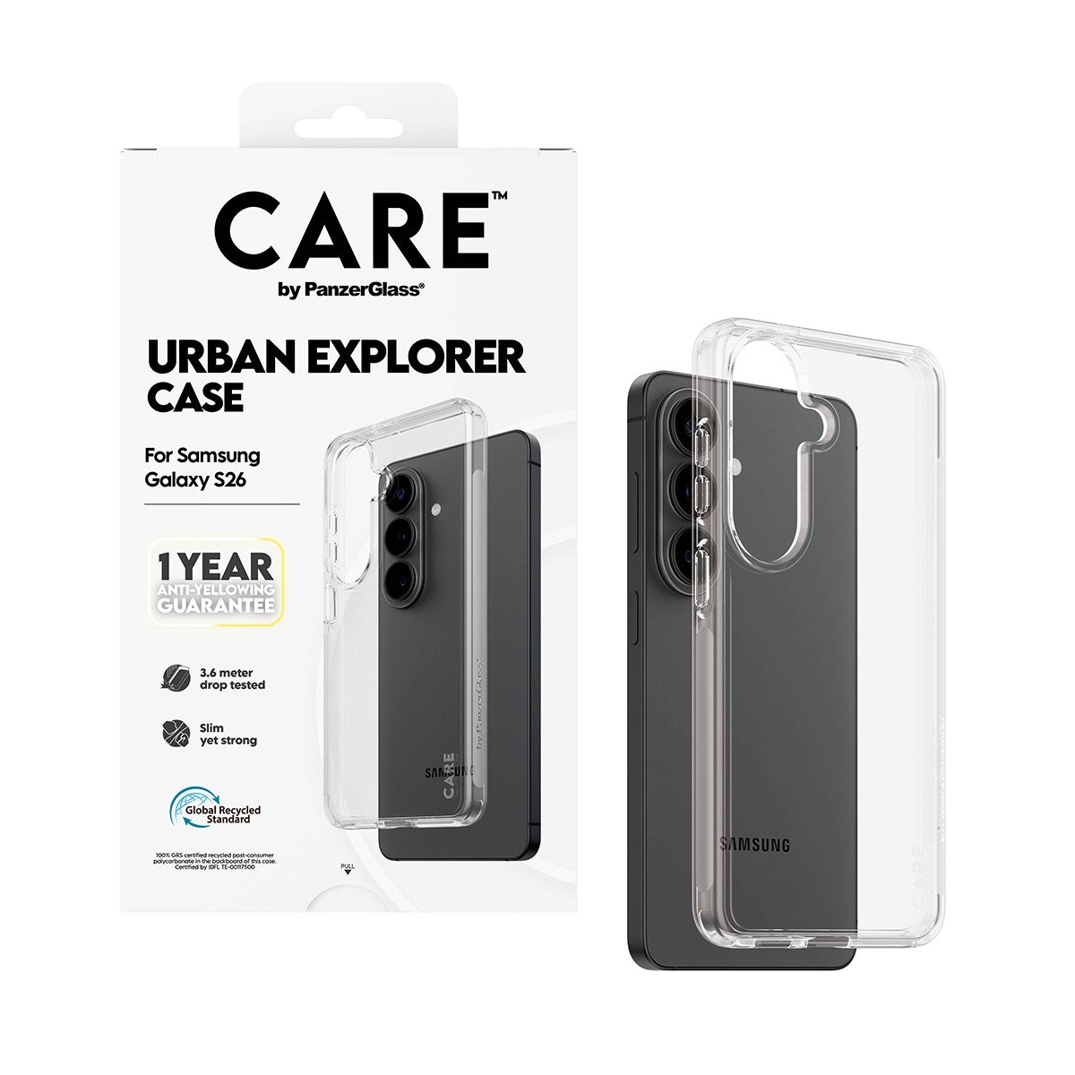CARE™ by PanzerGlass® Urban Explorer Case Transparent Samsung Galaxy S26